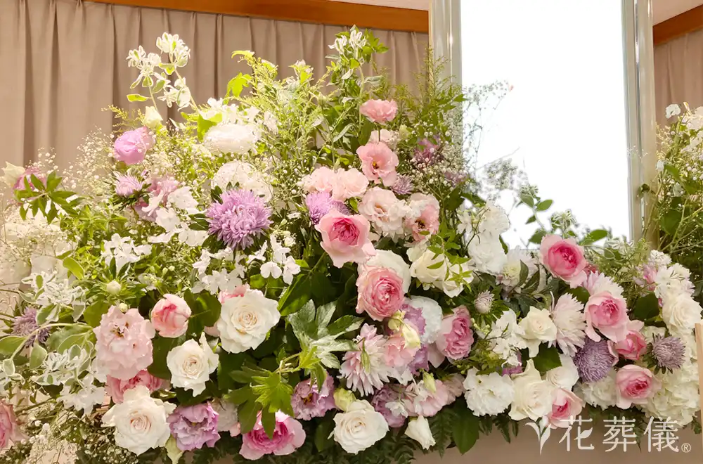 ダイヤモンド婚の花祭壇