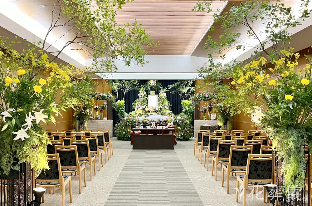 ガーデンの花祭壇