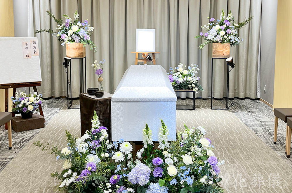 シンプル マスキュリニティの花祭壇