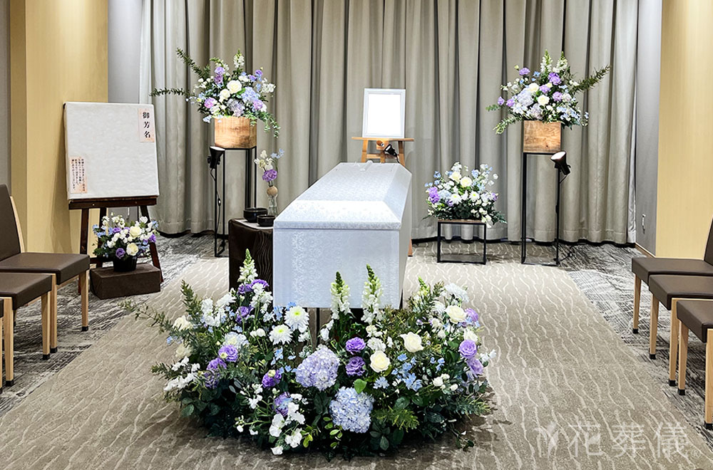 シンプル マスキュリニティの花祭壇