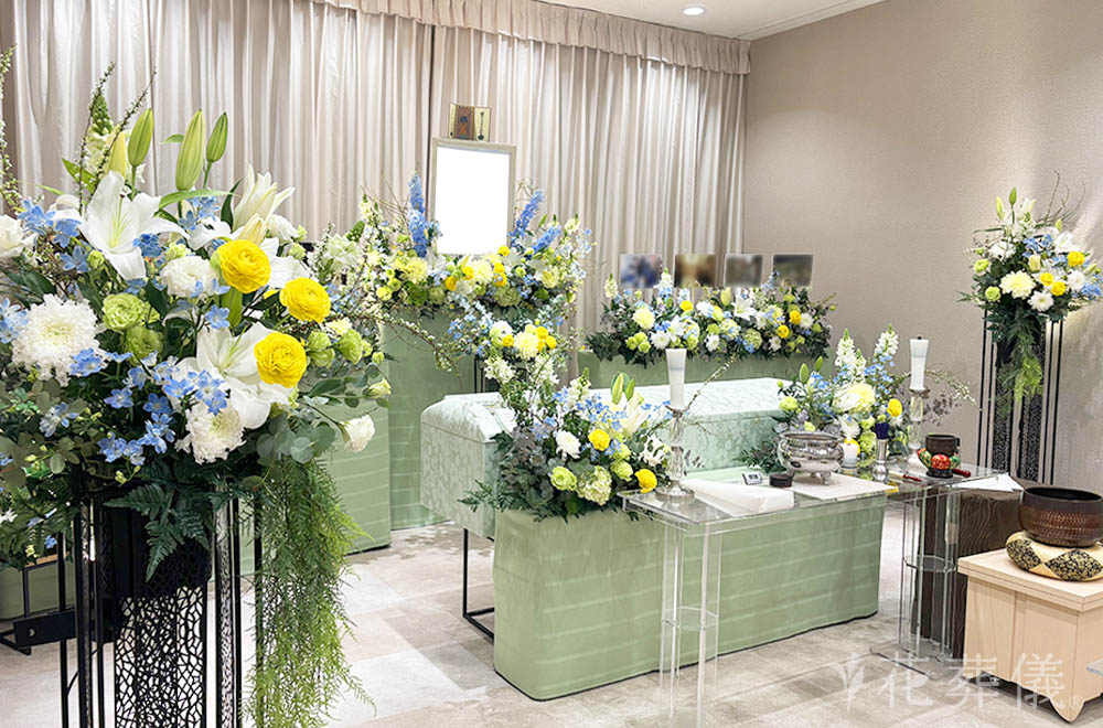 愛と感謝をあなたにの花祭壇