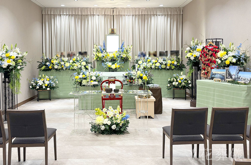 愛と感謝をあなたにの花祭壇