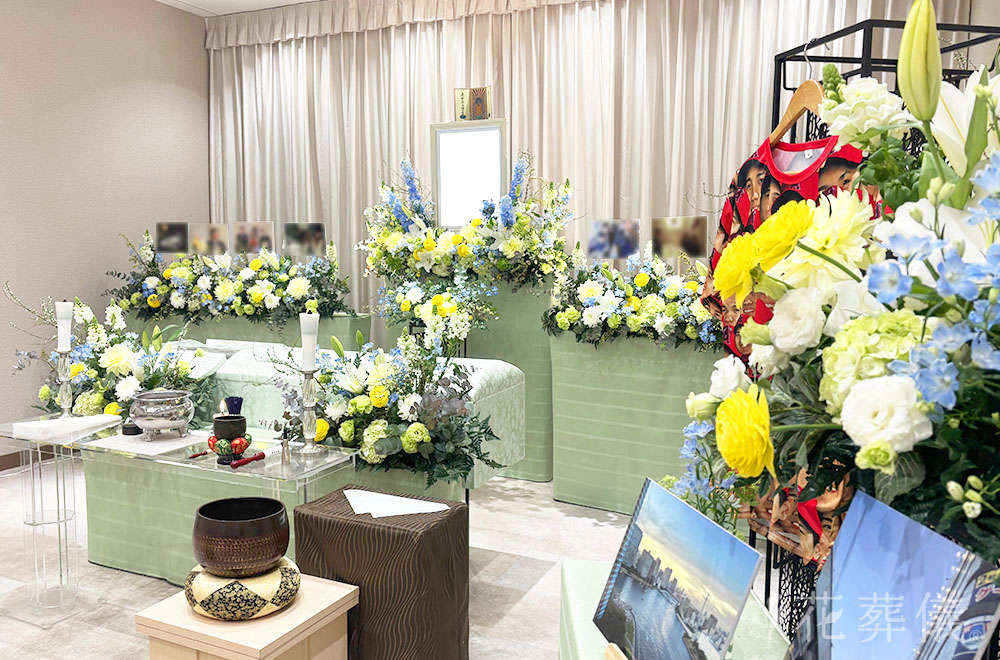 愛と感謝をあなたにの花祭壇