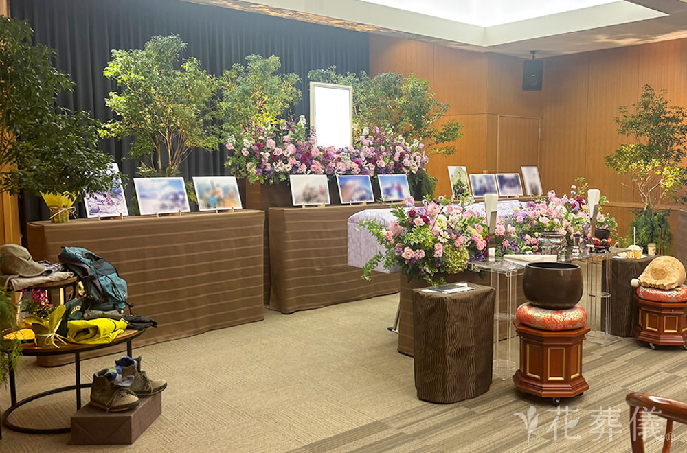 山とともに生きての花祭壇