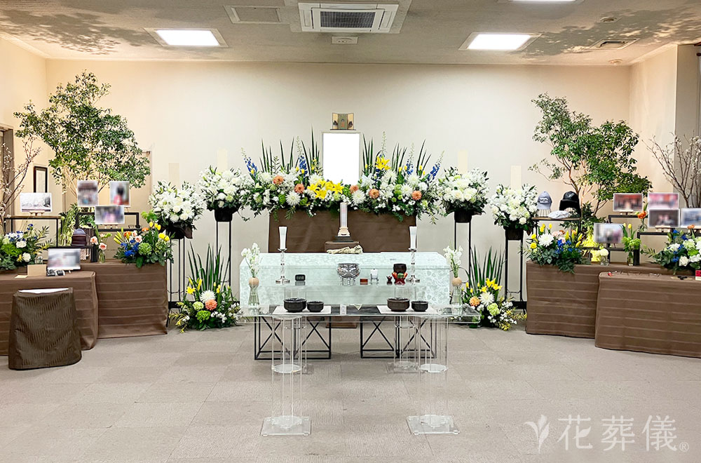 収穫祭の花祭壇