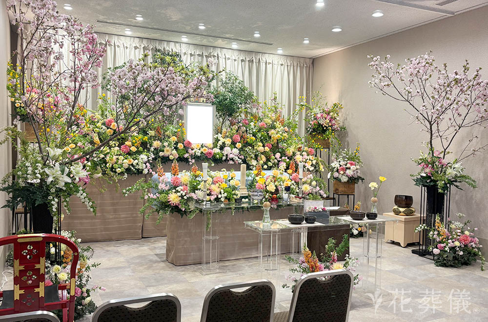 姫路旅行の花祭壇