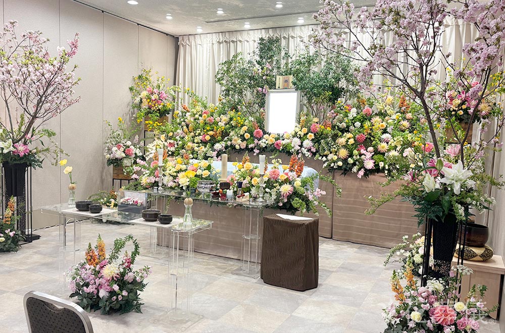 姫路旅行の花祭壇