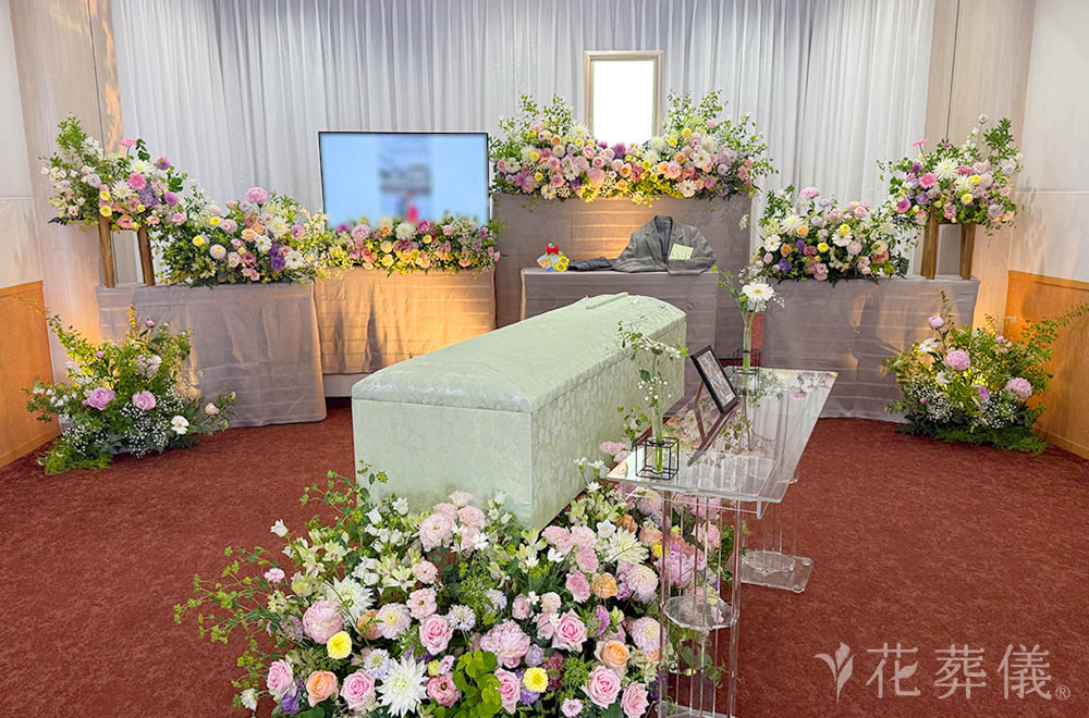 大好きなおじいちゃんへの花祭壇