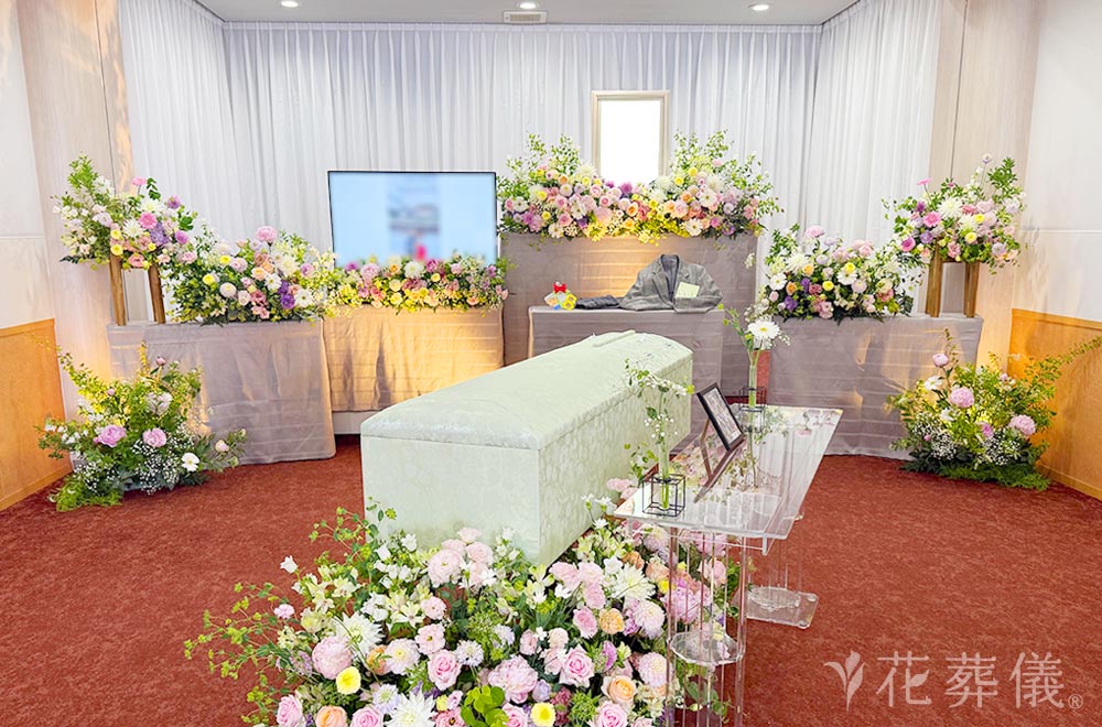 大好きなおじいちゃんへの花祭壇