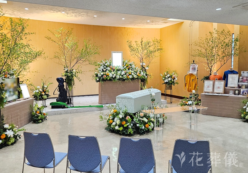 花葬儀の花祭壇　故郷静岡の自然を表現した世界でたったひとつの花祭壇