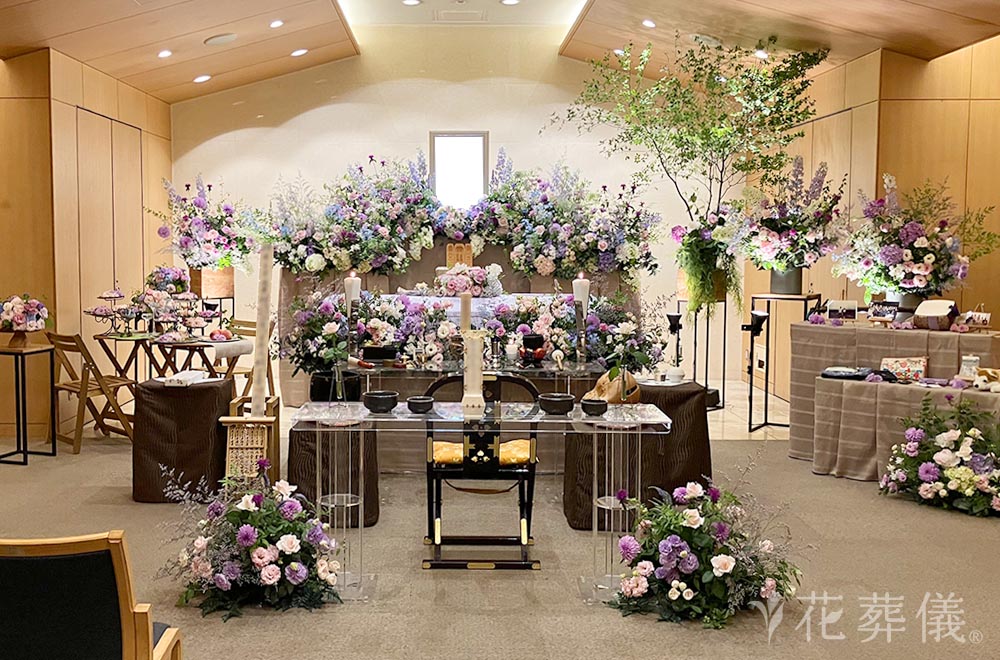 フルーツティーパーティーの花祭壇