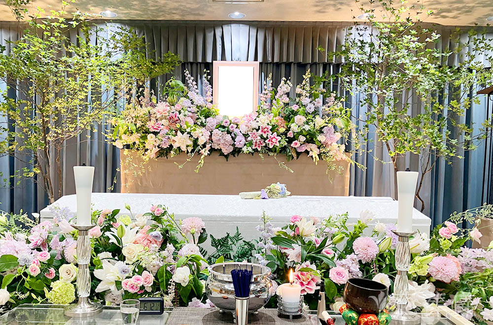 Zooｔっと一緒にの花祭壇