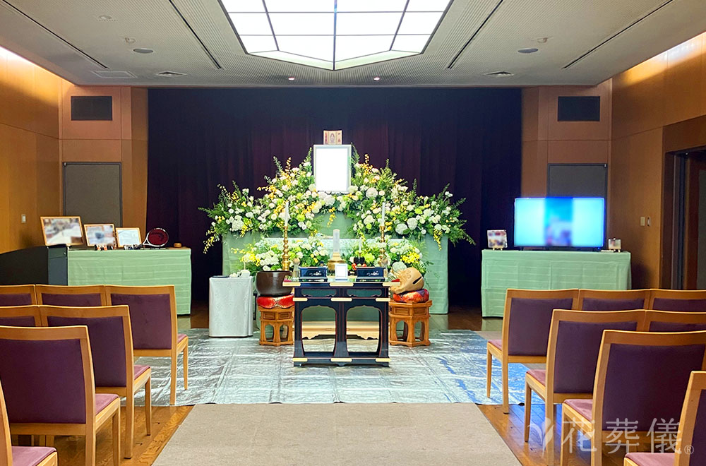 メモリアルルームの花祭壇