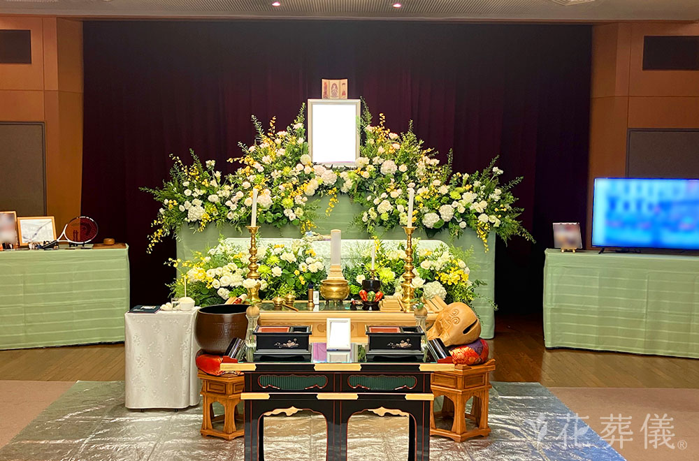 メモリアルルームの花祭壇