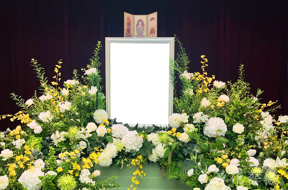 メモリアルルームの花祭壇