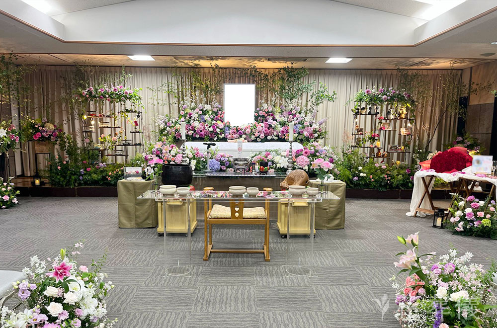 Welcome to our Weddingの花祭壇