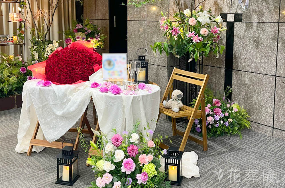 Welcome to our Weddingの花祭壇