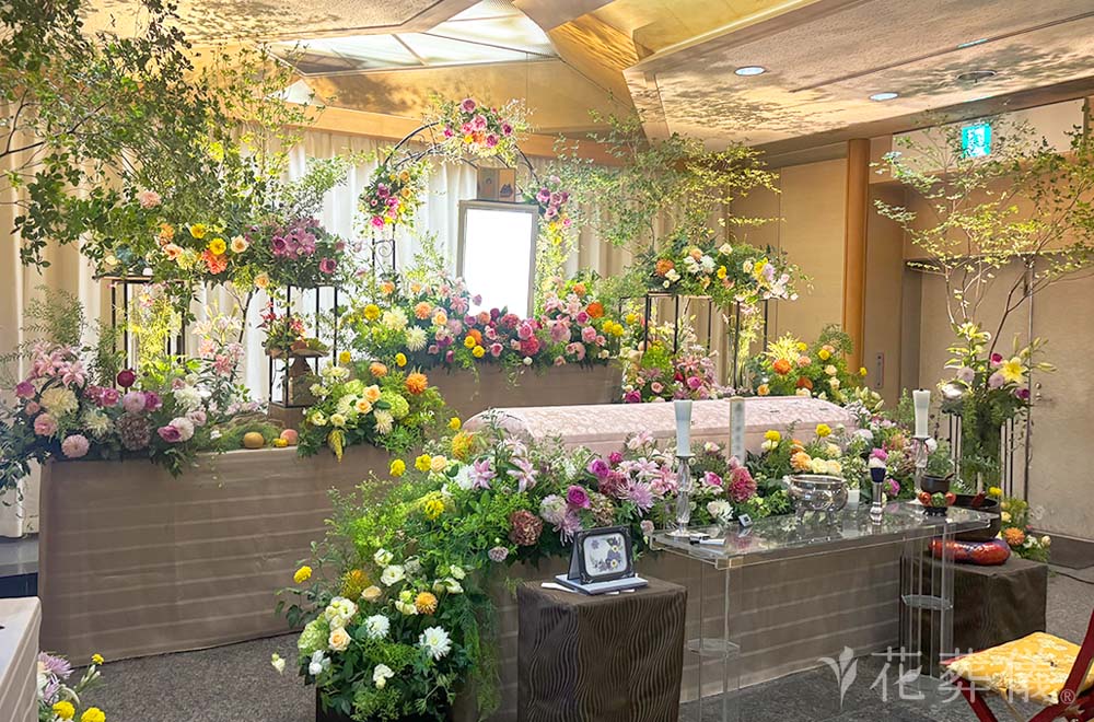 実りある人生の花祭壇