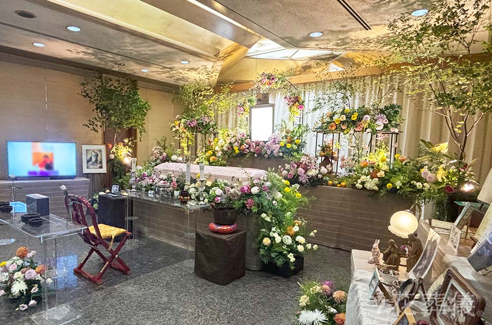 実りある人生の花祭壇