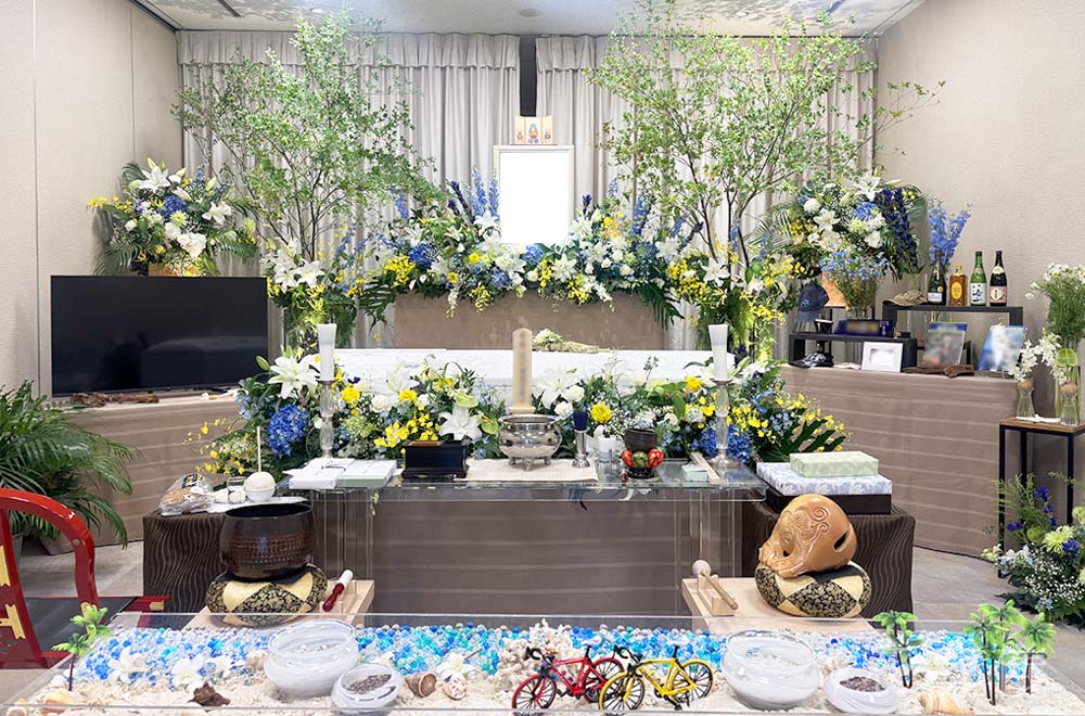 もう一度ハワイへ行こうね♡　の花祭壇