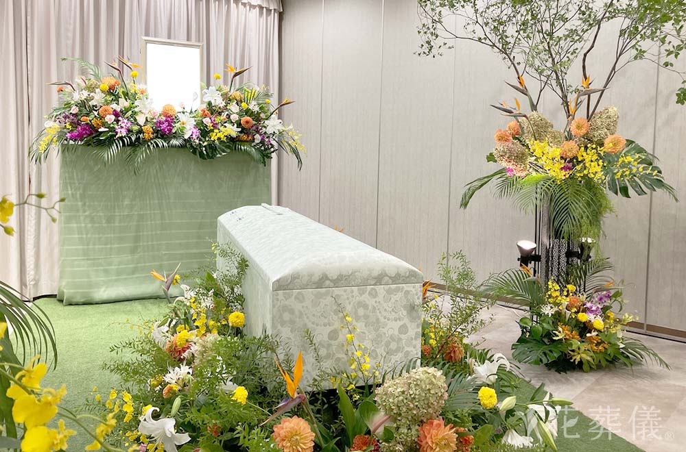 メキシコリゾートの花祭壇