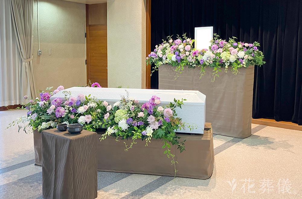 親子の時間の花祭壇