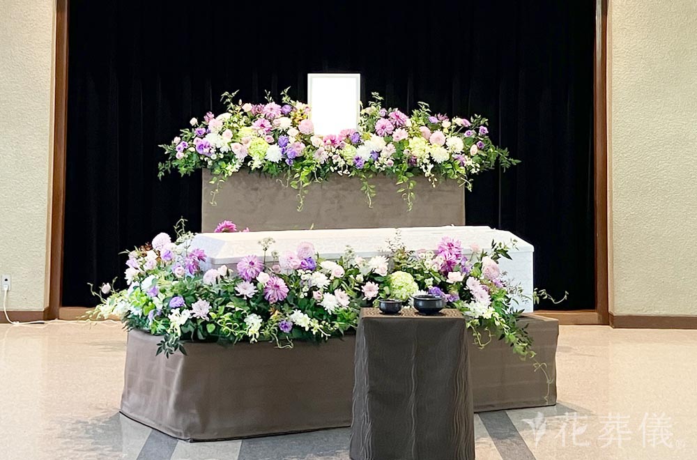 親子の時間の花祭壇