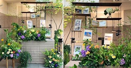 お父様らしさを散りばめた、家族の想いをつなぐ花祭壇