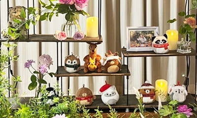 式場に飾られたお気に入りのぬいぐるみ