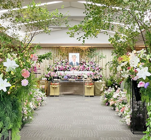 ご夫婦の結婚披露宴のような演出を施しました。