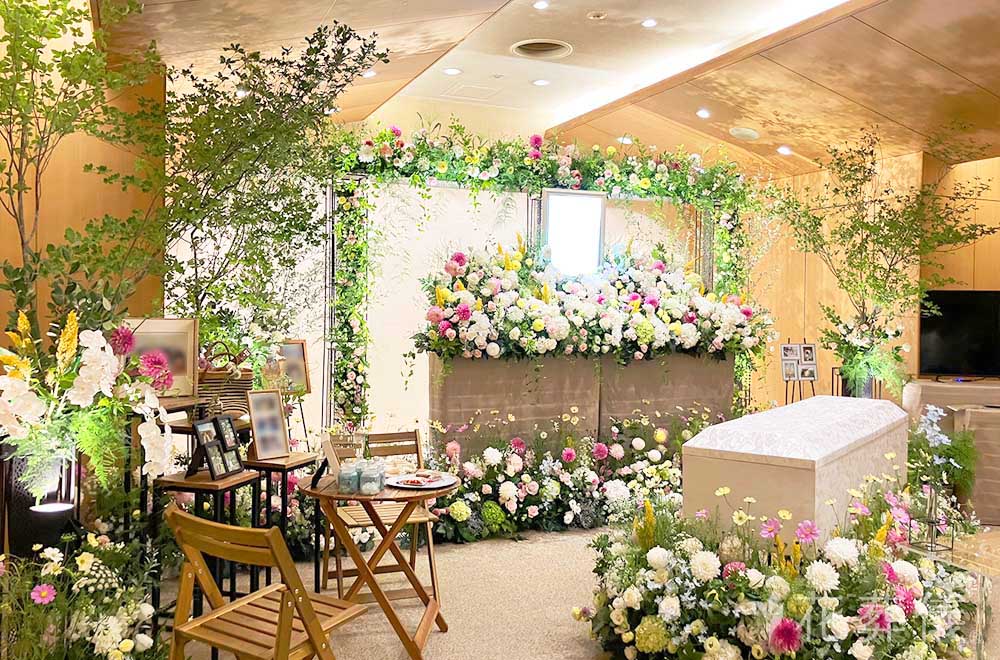 心の陽だまり　の花祭壇