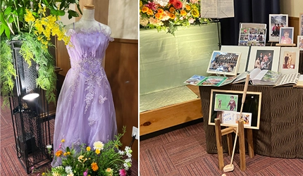 アクティブで明るく華やかなシャンソンをイメージした祭壇