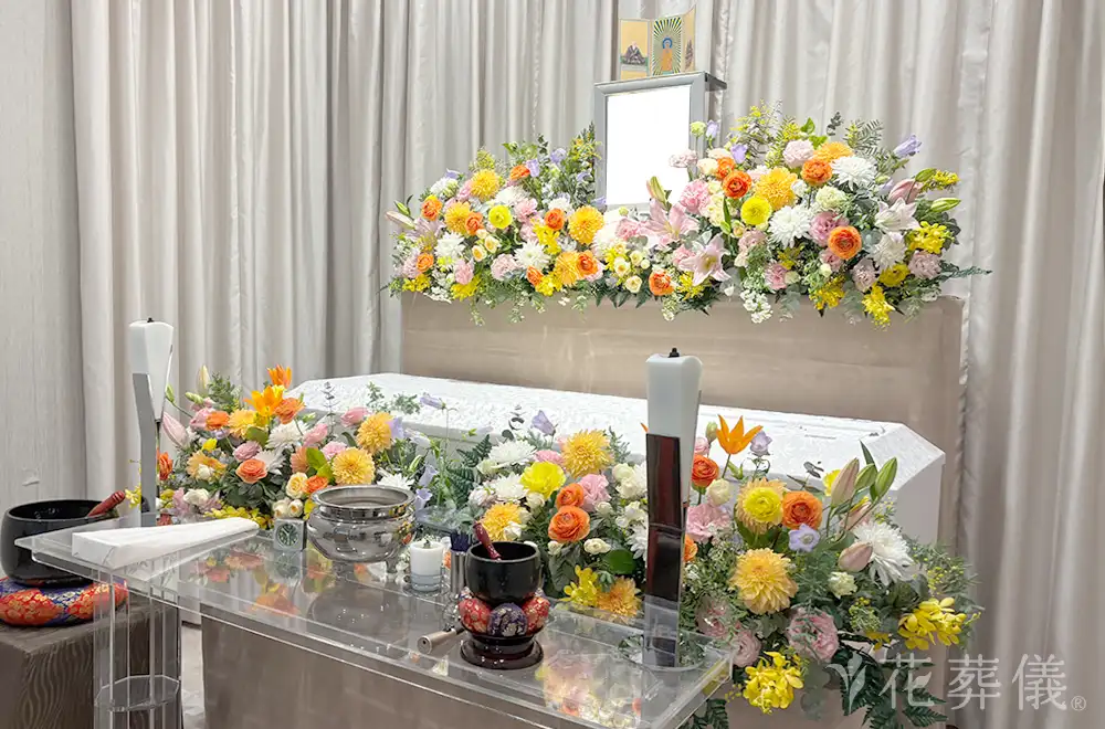 陽だまりの記憶と、愛する人たちへの乾杯の花祭壇