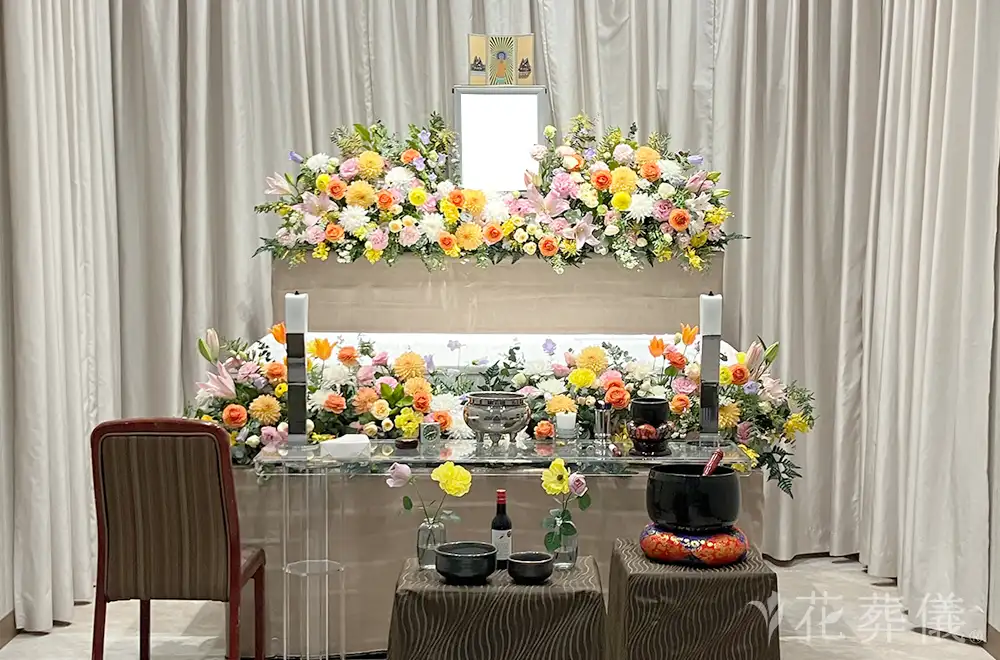 陽だまりの記憶と、愛する人たちへの乾杯の花祭壇