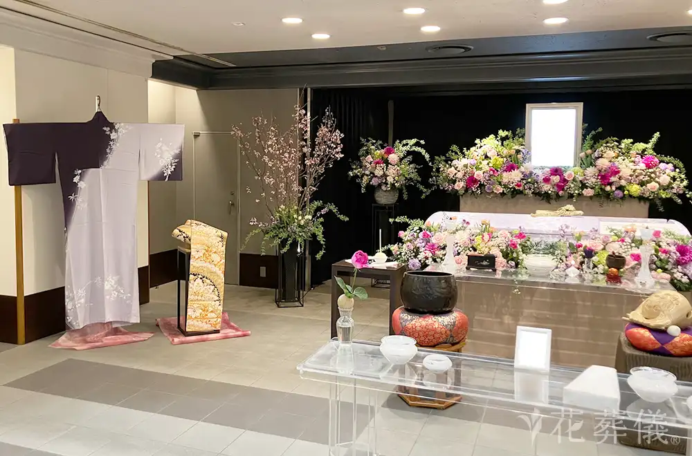 桜に想いを込めて　〜毎年桜を見たら思い出します〜の花祭壇