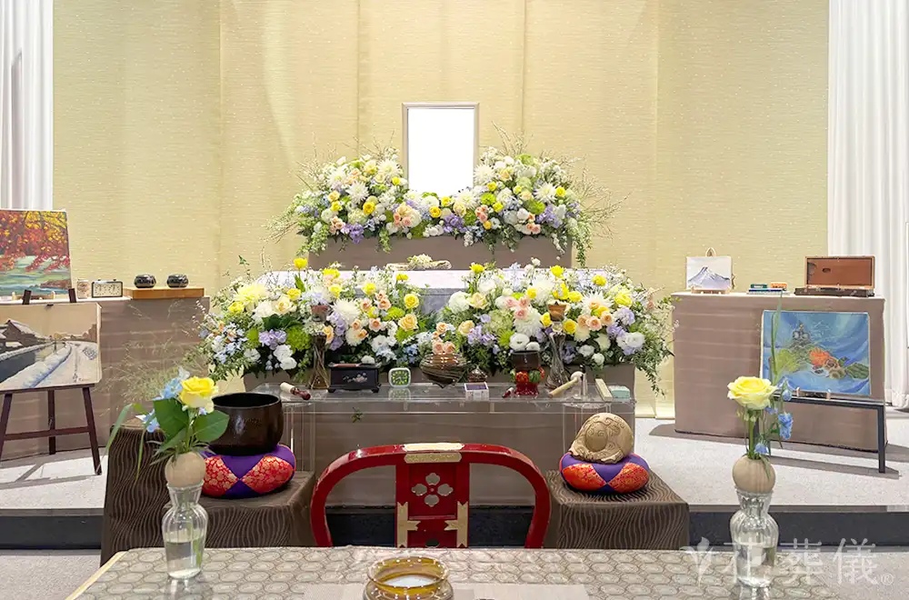 正義の味方。スーパーヒーロー。の花祭壇