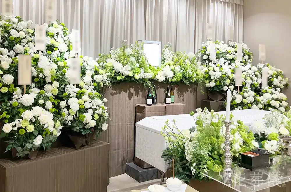 愛しき日々へ乾杯の花祭壇