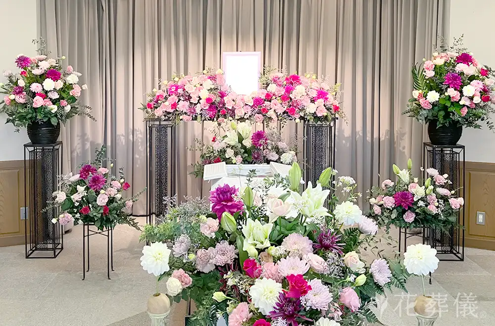優しさと情熱を咲かせての花祭壇