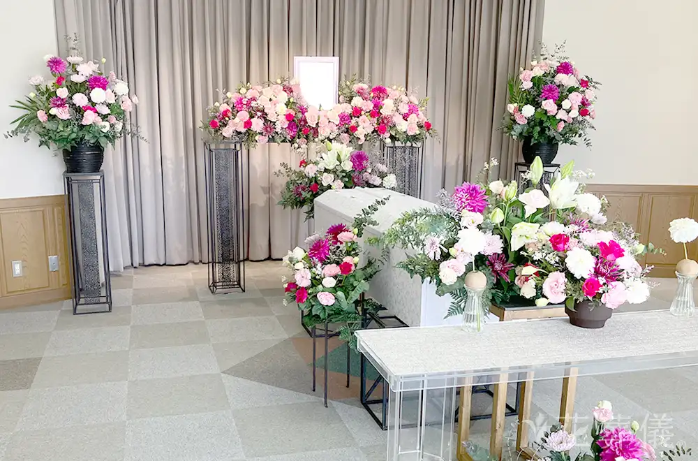 優しさと情熱を咲かせての花祭壇