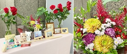 誰もが大満足の花いっぱいの祭壇