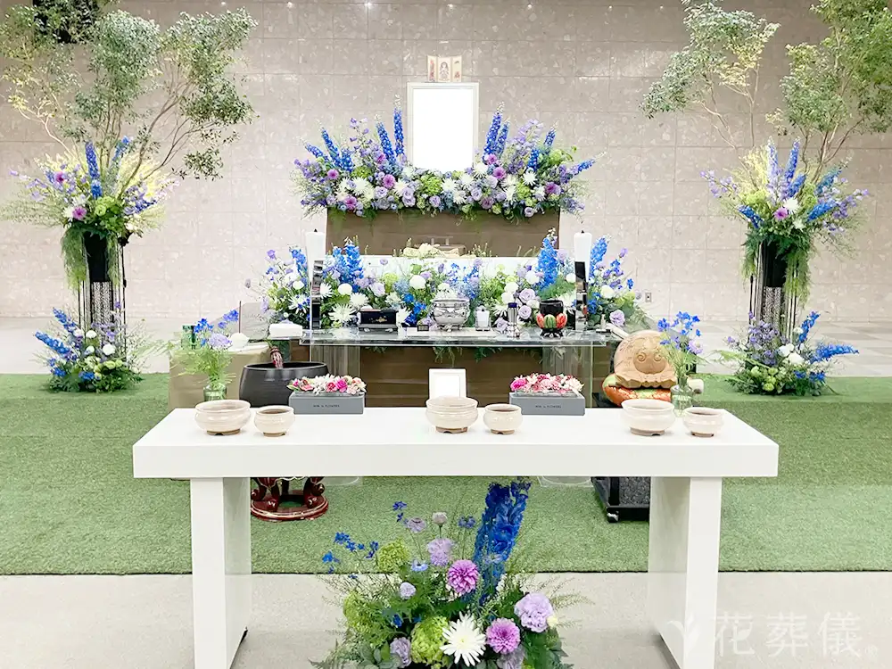 松戸市斎場で葬儀を行ったお客様の祭壇写真01