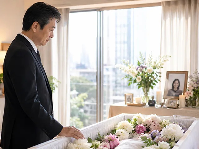 東京ではすぐに葬儀ができず、数日間を自宅で過ごすことになった