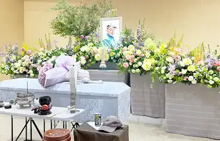 お父様への感謝を伝える花いっぱいのお見送り