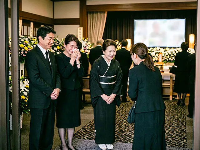 葬儀当日、スライドショーが会場にもたらしたもの