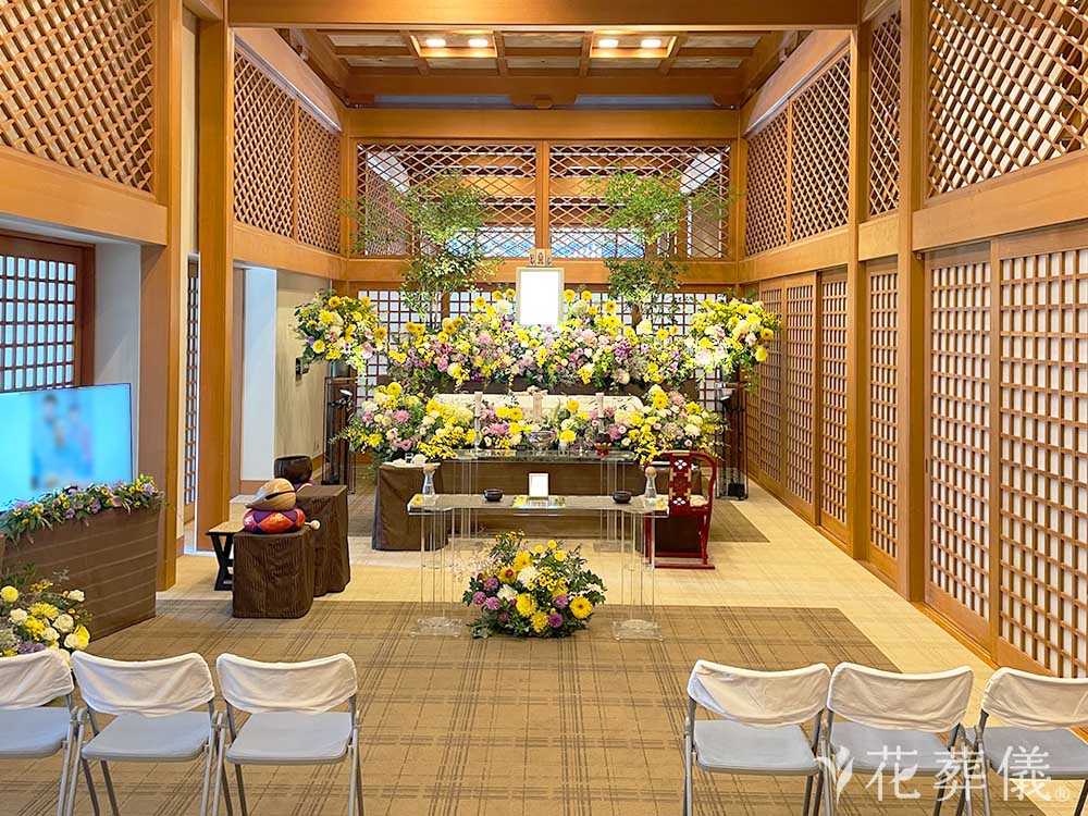 總持寺 三松閣で葬儀を行ったお客様の祭壇写真03